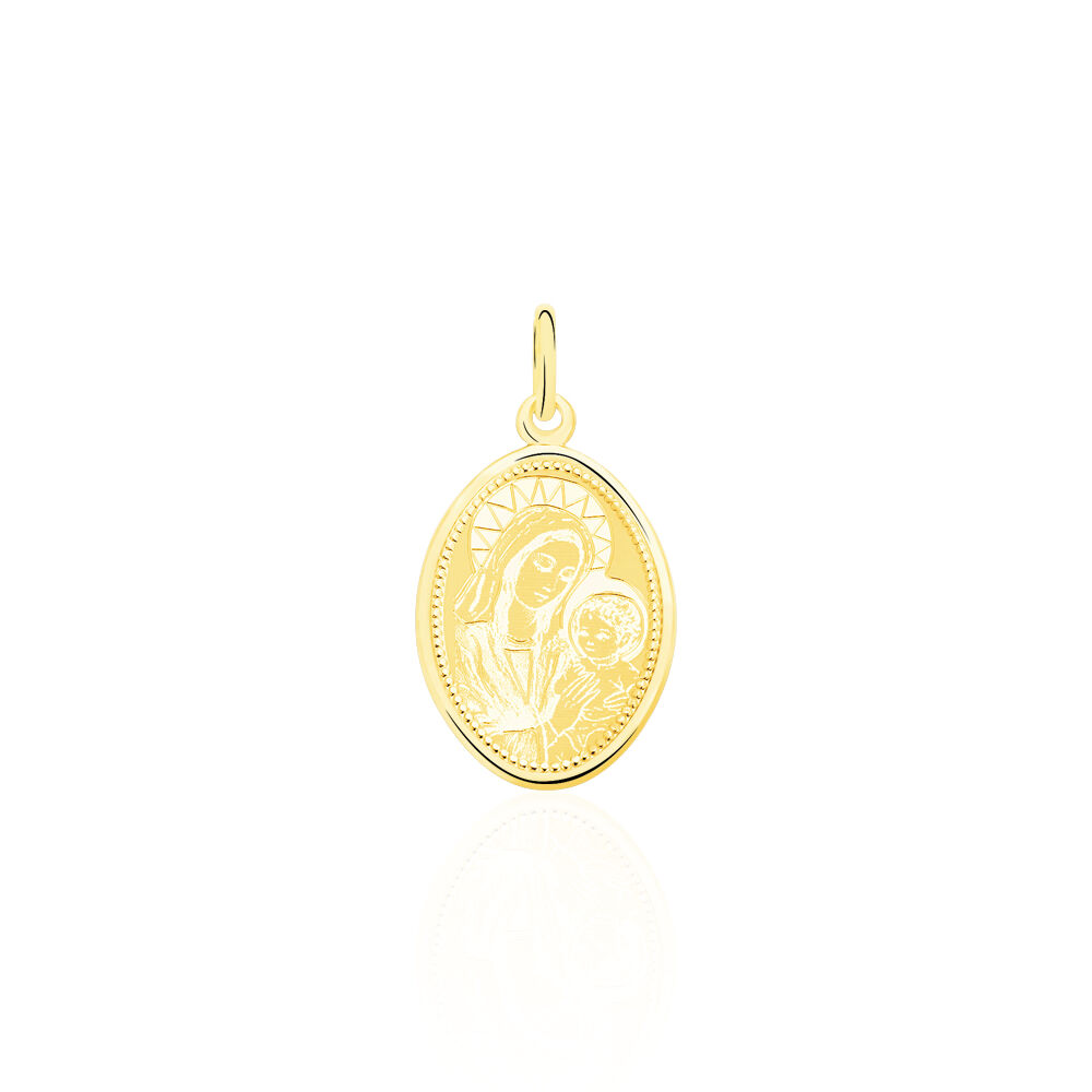 Pendentif Or Jaune Vierge A L'enfant - Bijoux personnalisés Famille | Marc Orian