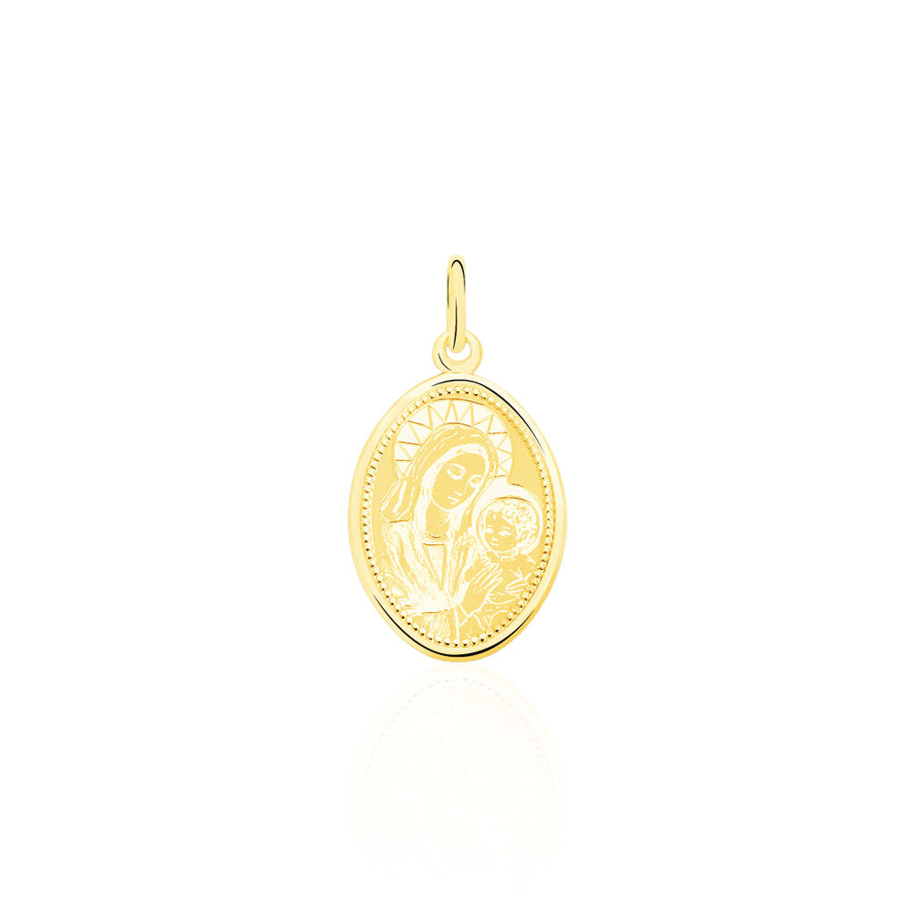 Pendentif Or Jaune Vierge A L'enfant - Bijoux personnalisés Famille | Marc Orian