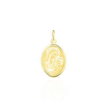 Pendentif Or Jaune Vierge A L'enfant Pendentif Or Jaune Vierge A L'enfant