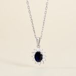 Pendentif Vladimir Or Blanc Saphir Et Diamant - Pendentifs Femme | Marc Orian