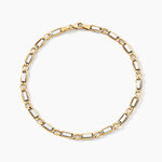 Bracelet Danae Plaquette Or Bicolore - Bracelets mailles Homme | Marc Orian
