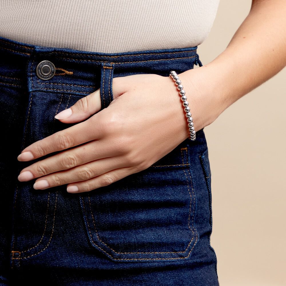 Bracelet Ciska Argent Blanc - Bracelets chaînes Femme | Marc Orian