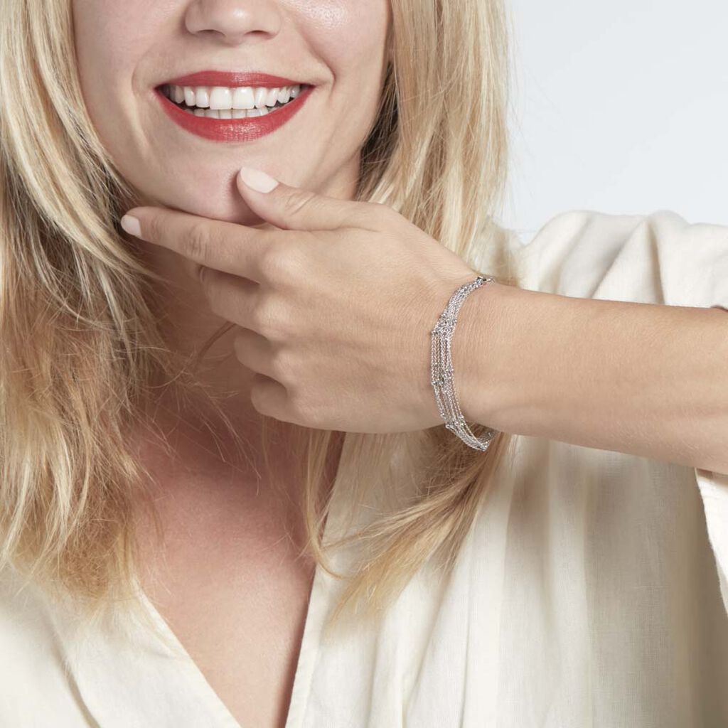 Bracelet Philou Argent Blanc - Bracelets chaînes Femme | Marc Orian