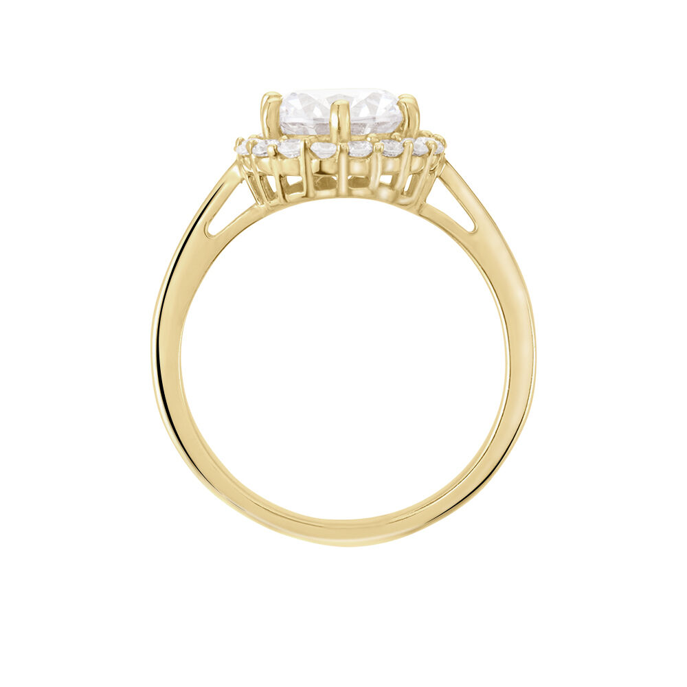 Bague Solitaire Plaqu&eacute; Or Jaune Melva Oxyde De Zirconium - Bijoux fantaisie Femme | Marc Orian