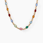 Collier Ilvaae Plaqu&eacute; Or Jaune Pierre De Synthese - Colliers avec pierres Femme | Marc Orian