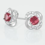 Boucles D'oreilles Puces Argent Blanc Clover Verre Oxydes De Zirconium - Puces Femme | Marc Orian