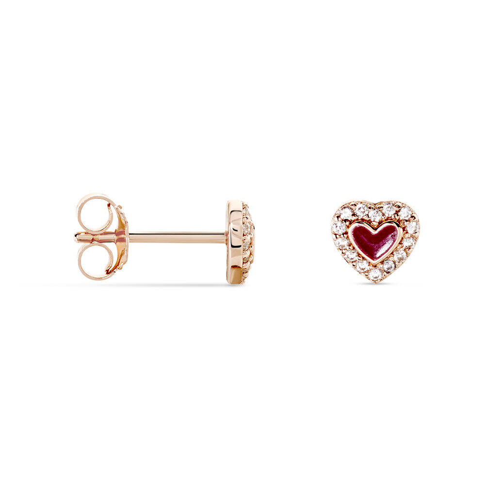 Boucles D'oreilles Puces Argent Rose Astor Oxydes De Zirconium - Puces Femme | Marc Orian