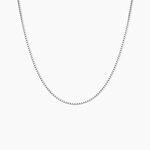 Cha&icirc;ne Alyze Argent Blanc - Colliers fantaisie Femme | Marc Orian