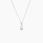 Collier Shaeen Or Blanc Diamant - Colliers avec pierres Femme | Marc Orian