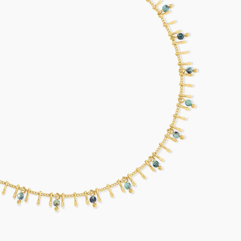 Collier Athena Acier Jaune Turquoise - Colliers avec pierres Femme | Marc Orian