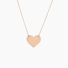 Collier Coeur Gravable Or Rose - Colliers Femme | Marc Orian