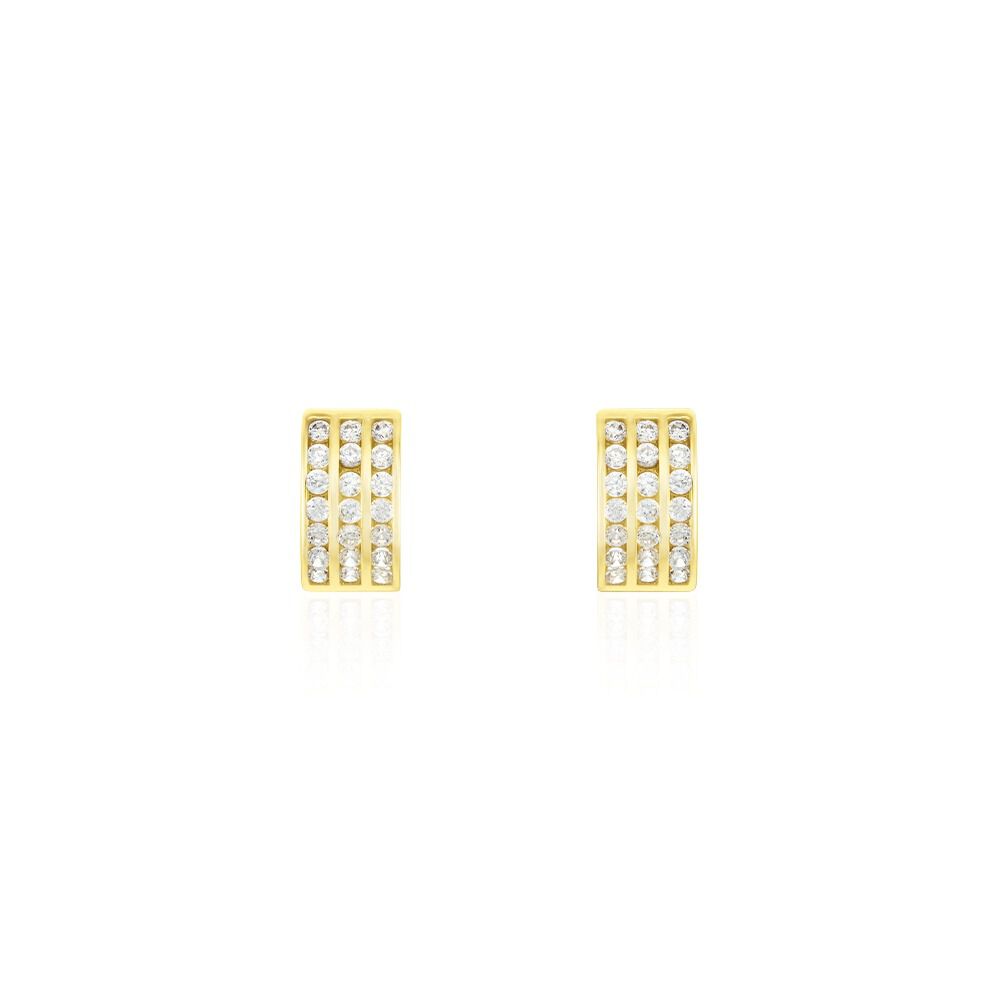 Demi Créoles Or Jaune Jacobea Oxyde De Zirconium - Créoles Femme | Marc Orian