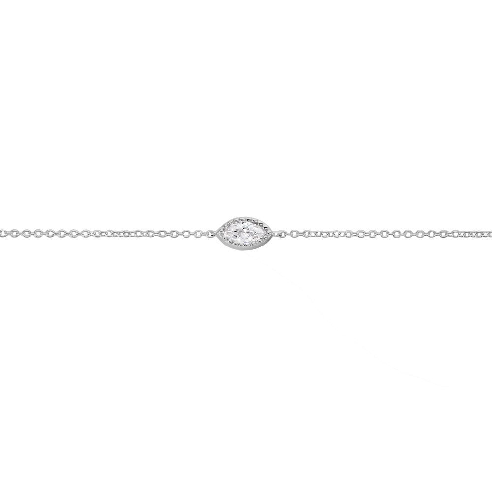 Bracelet Hermance Argent Blanc Oxyde De Zirconium - Bracelets chaînes Femme | Marc Orian