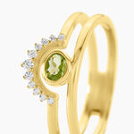 Bague Poem Argent Jaune P&eacute;ridot Oxyde De Zirconium - Bijoux fantaisie Femme | Marc Orian