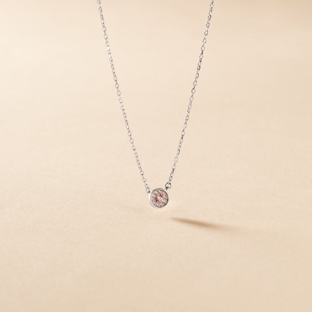 Collier Auxana Argent Blanc Oxyde De Zirconium - Colliers avec pierres Femme | Marc Orian