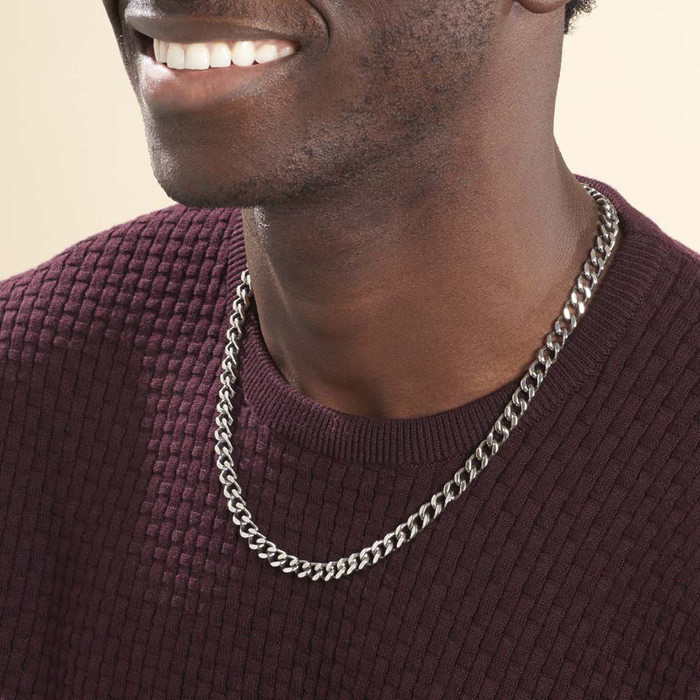 Collier Daniel Acier Blanc - Colliers Homme | Marc Orian