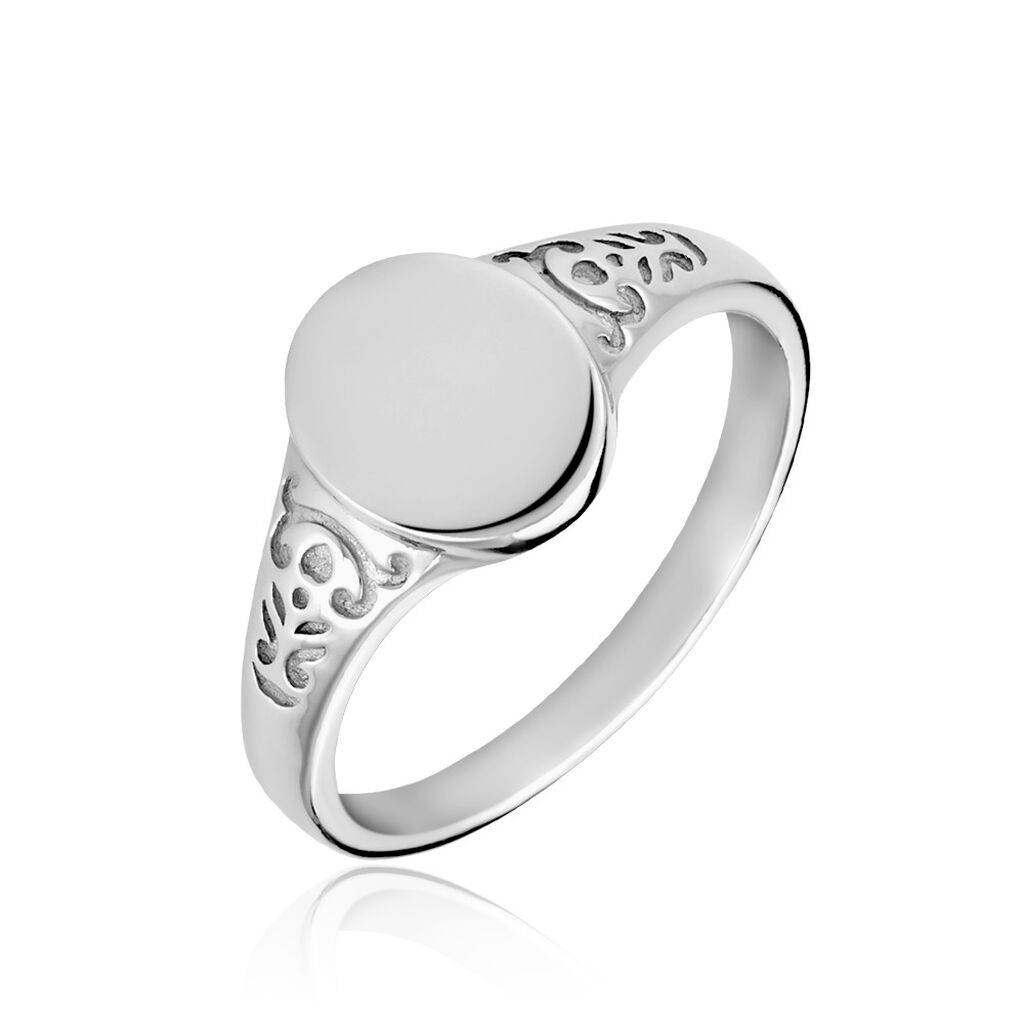 Chevalière Giacoma Argent Blanc - Chevalières Femme | Marc Orian