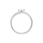 Bague Olly Or Blanc Oxyde De Zirconium - Solitaires Femme | Marc Orian