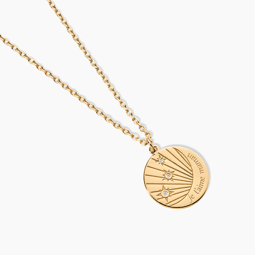 Collier Amai Plaqu&eacute; Or Jaune Oxyde De Zirconium - Colliers avec pierres Femme | Marc Orian