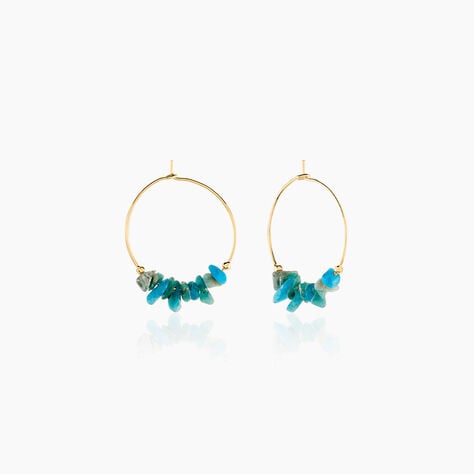 Créoles Juha Plaque Or Jaune Apatite - Créoles Femme | Marc Orian