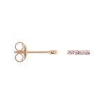 Boucles D'oreilles Puces Andrew Argent Rose Oxyde De Zirconium Rose - Puces Femme | Marc Orian