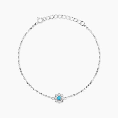 Bracelet Aurel Argent Blanc Turquoise Oxyde De Zirconium - Bracelets fantaisie Femme | Marc Orian