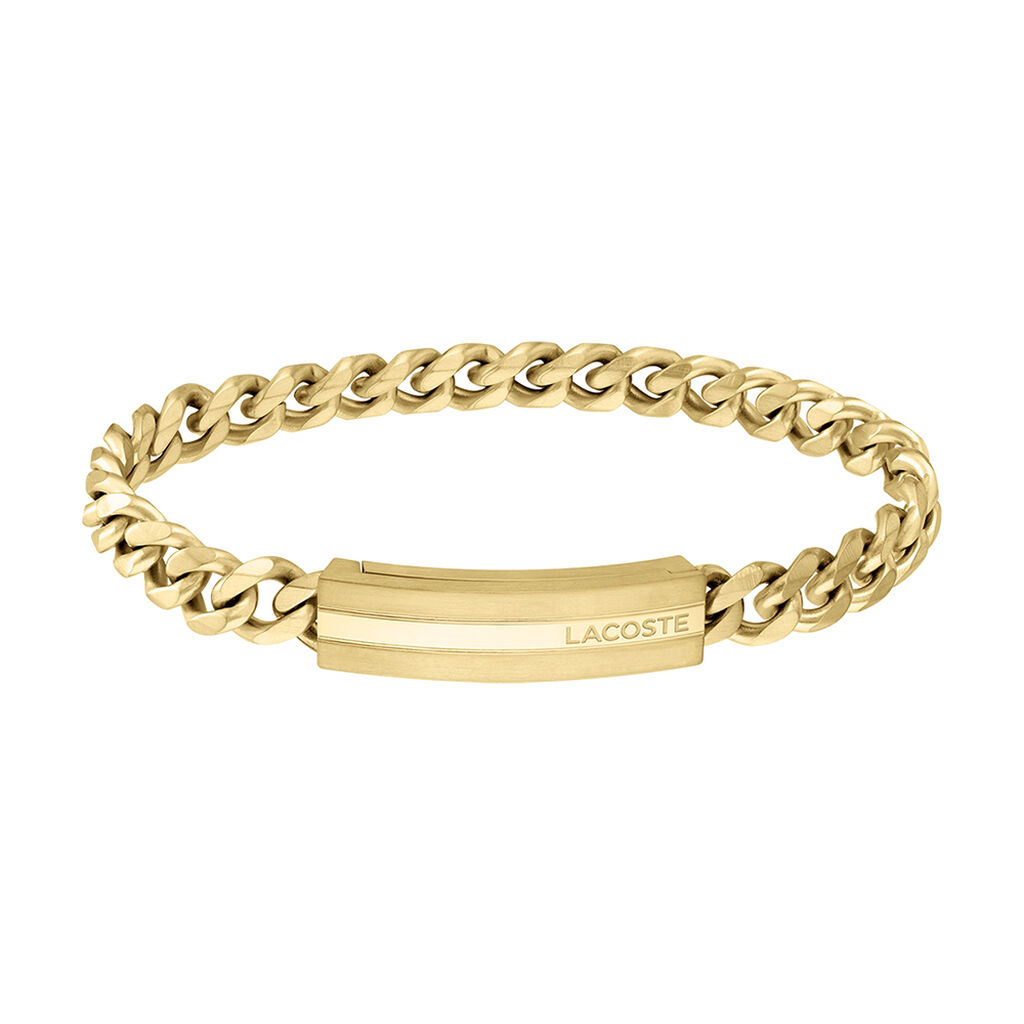 Bracelet Lacoste Adventurer Acier Jaune - Bracelets cha&icirc;nes Homme | Marc Orian