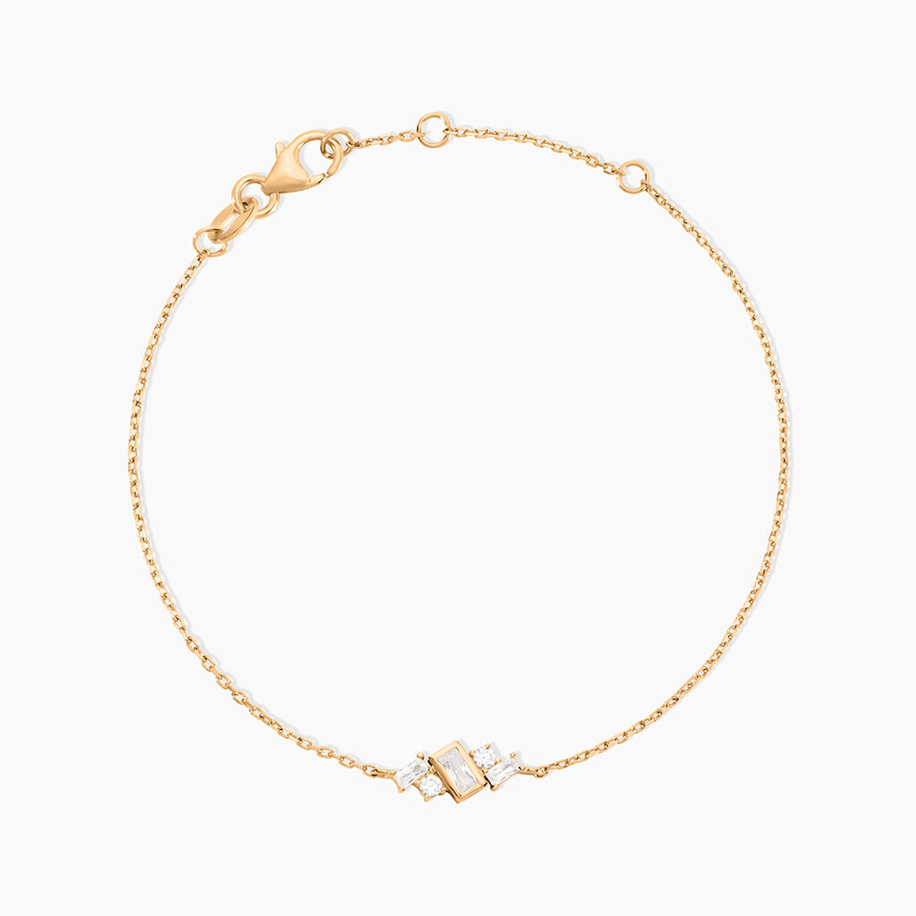 Bracelet Sya Plaqu&eacute; Or Jaune Oxyde De Zirconium - Bracelets fantaisie Femme | Marc Orian