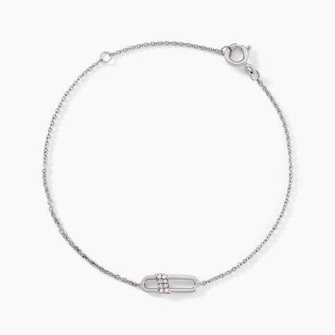 Bracelet Olimpia Argent Blanc Diamant Synth&eacute;tique - Bracelets cha&icirc;nes Femme | Marc Orian