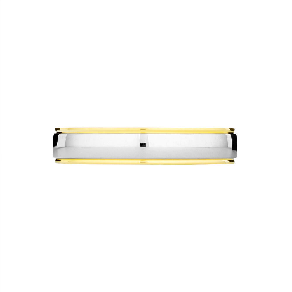 Alliance Miroir Ruban Plat Or Bicolore - Alliances duo Unisex | Marc Orian