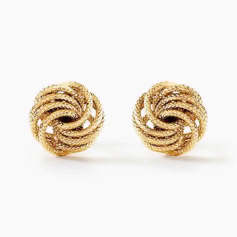 Boucles D'oreilles Puces Ilhame Nid Or Jaune - Puces Femme | Marc Orian
