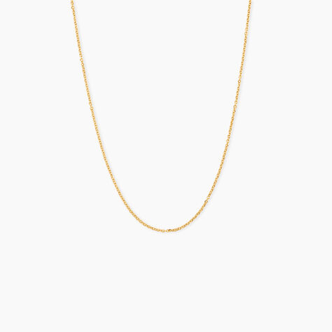 Chaine Igoa Maille Forcat Diamantee Argent Dor&eacute; A L'Or 750/1000 - Chaines Unisex | Marc Orian