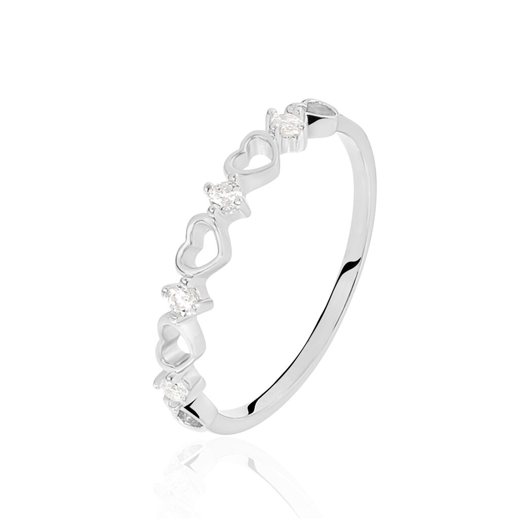 Bague Elonie Argent Blanc Oxyde De Zirconium - Bagues de promesse Femme | Marc Orian