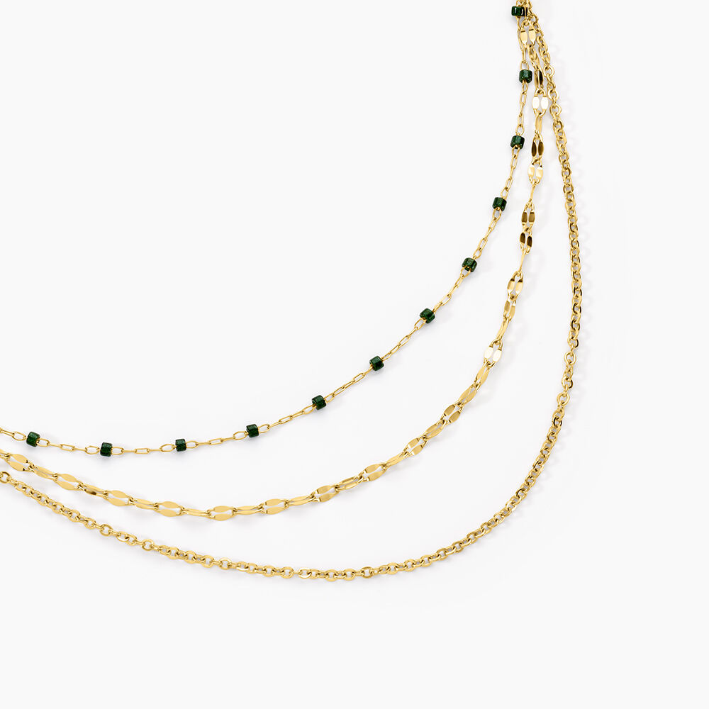 Collier Amala Acier Jaune Verre - Colliers avec pierres Femme | Marc Orian