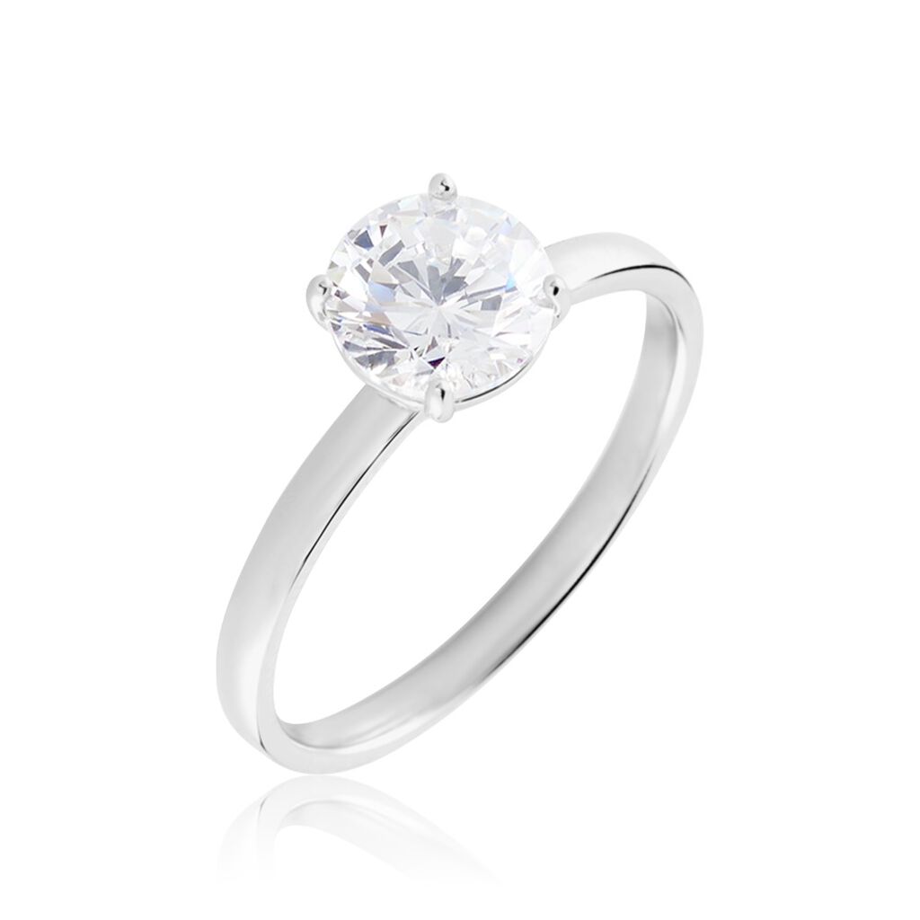 Bague Solitaire Stella Argent Blanc Oxyde De Zirconium - Solitaires Femme | Marc Orian
