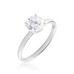 Bague Solitaire Stella Argent Blanc Oxyde De Zirconium - Bijoux fantaisie Femme | Marc Orian