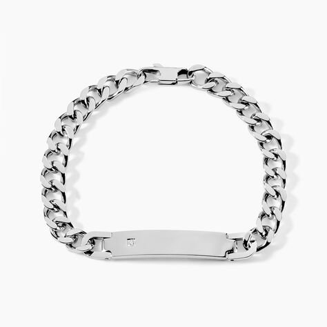 Bracelet Hugo Acier Blanc - Gourmettes Homme | Marc Orian