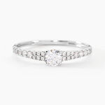 Bague Solitaire Francoise-marie Or Blanc Oxyde De Zirconium - Solitaires Femme | Marc Orian