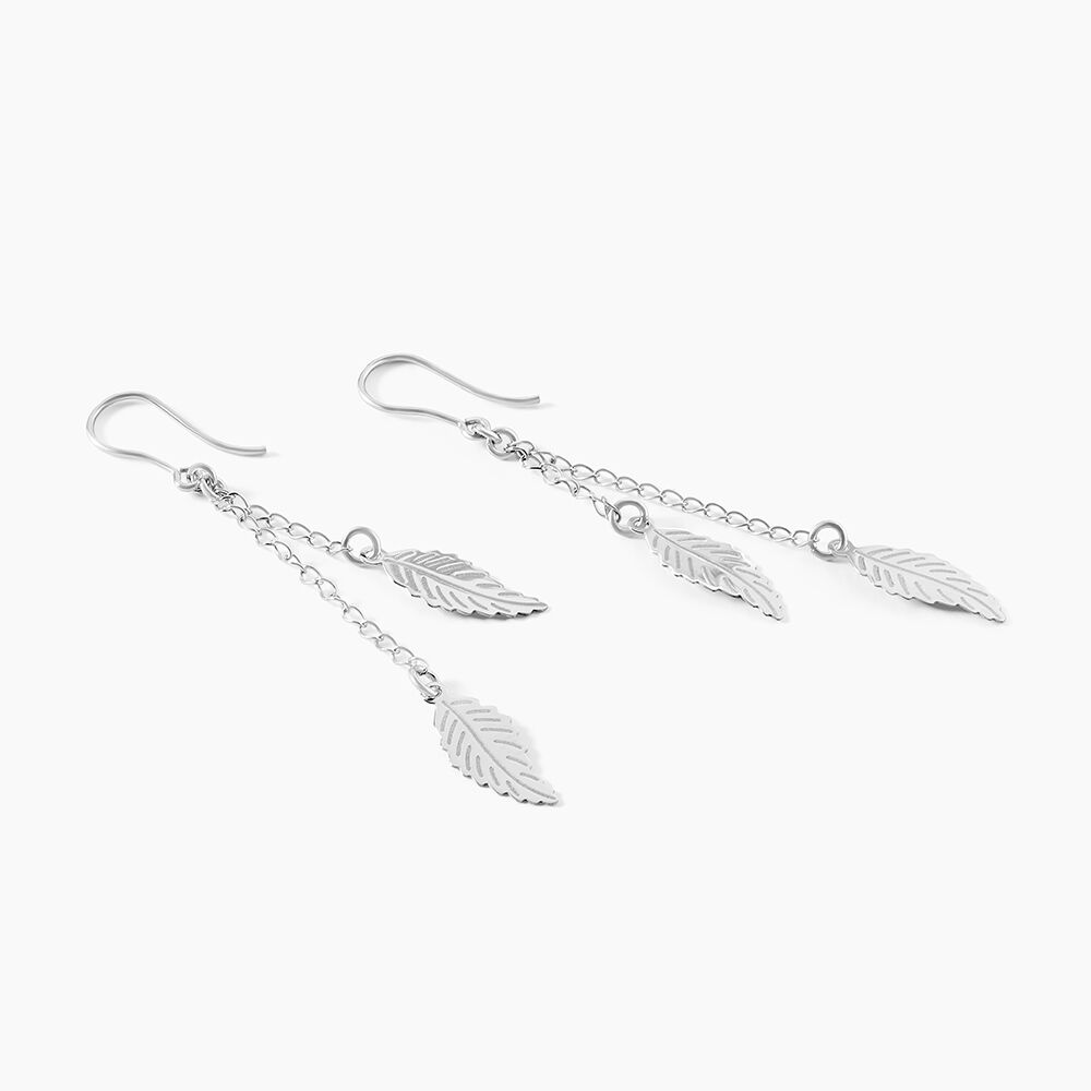 Boucles D'oreilles Pendantes Fabia Argent Blanc - Pendantes Femme | Marc Orian