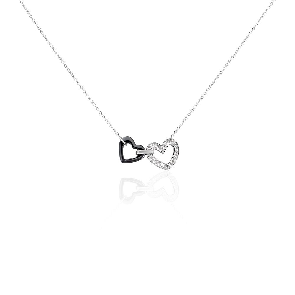 Collier Lineth Argent Blanc Céramique Oxyde De Zirconium - Colliers avec pierres Femme | Marc Orian