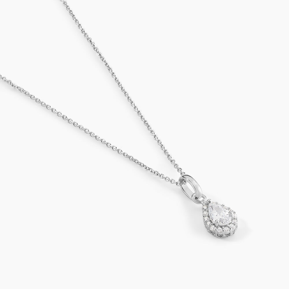 Collier Silvette Argent Blanc Oxyde De Zirconium - Colliers avec pierres Femme | Marc Orian