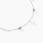 Collier Gaetane Argent Blanc Perle De Culture Oxyde De Zirconium - Colliers avec pierres Femme | Marc Orian