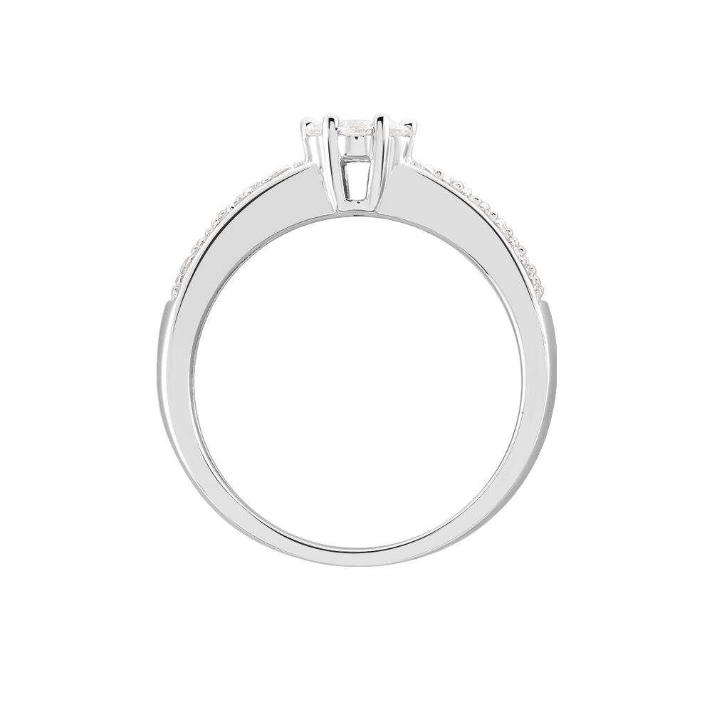 Bague Praya Or Blanc Diamant - Bagues fian&ccedil;ailles Femme | Marc Orian