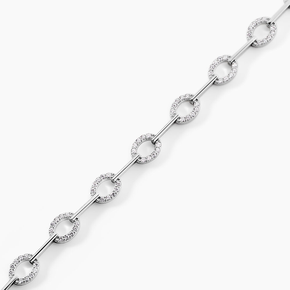 Bracelet Conie Argent Blanc Oxyde De Zirconium - Bracelets cha&icirc;nes Femme | Marc Orian