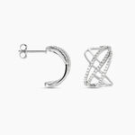 Cr&eacute;oles Marlow Argent Blanc Oxyde De Zirconium - Cr&eacute;oles Femme | Marc Orian