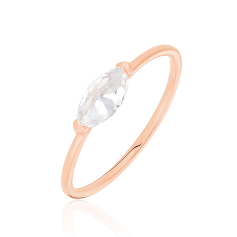 Bague Orida Argent Rose Oxyde De Zirconium - Solitaires Femme | Marc Orian