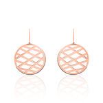 Boucles D'oreilles Pendantes Maelis Acier Rose - Pendantes Femme | Marc Orian