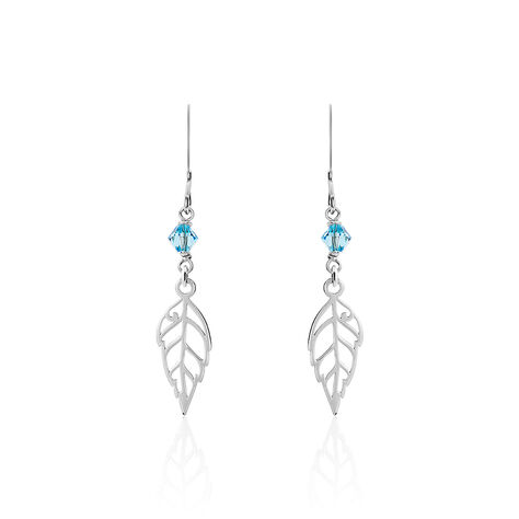 Boucles D'oreilles Pendantes Angelika Argent Blanc Pierre De Synthese - Pendantes Femme | Marc Orian