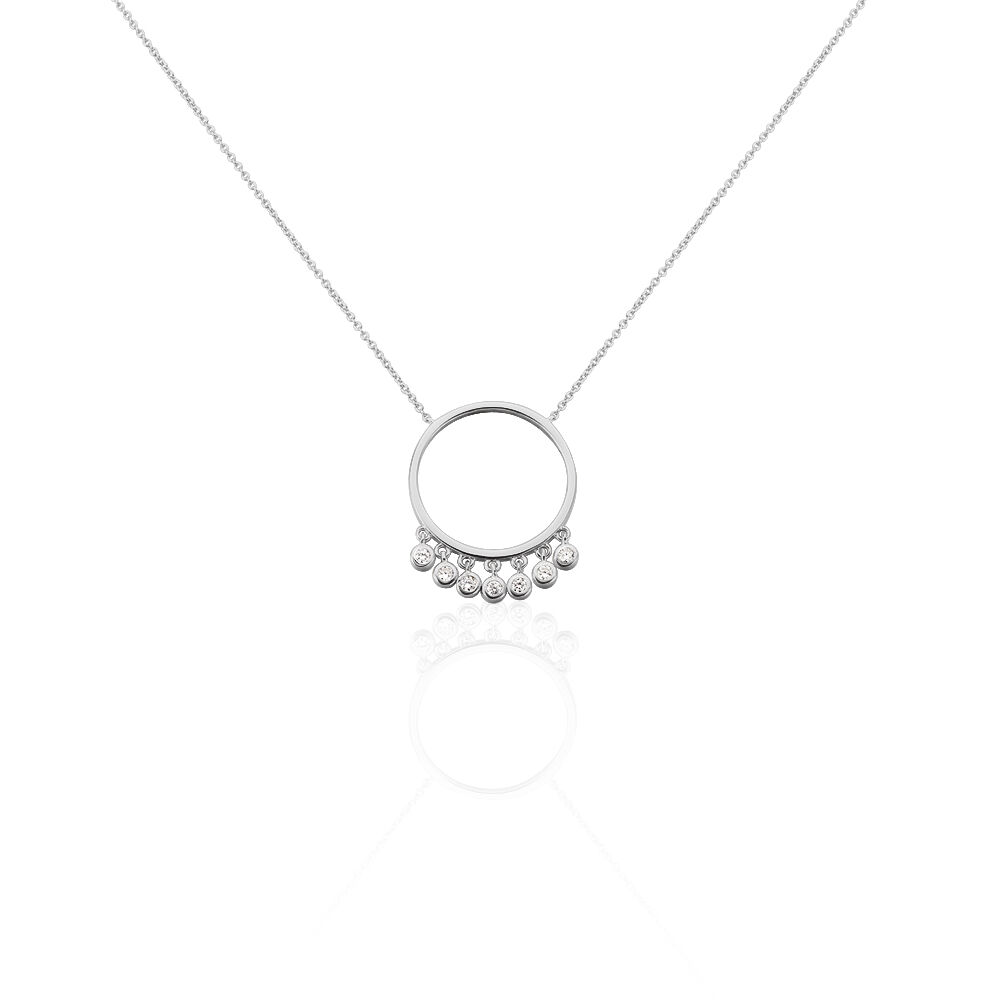 Collier Orida Argent Blanc Oxyde De Zirconium - Colliers avec pierres Femme | Marc Orian
