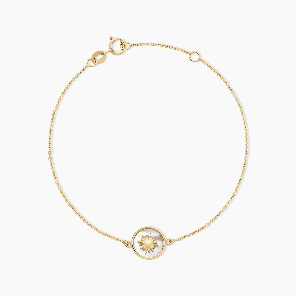 Bracelet Soleil Eternel Or Jaune Nacre - Bracelets chaînes Femme | Marc Orian